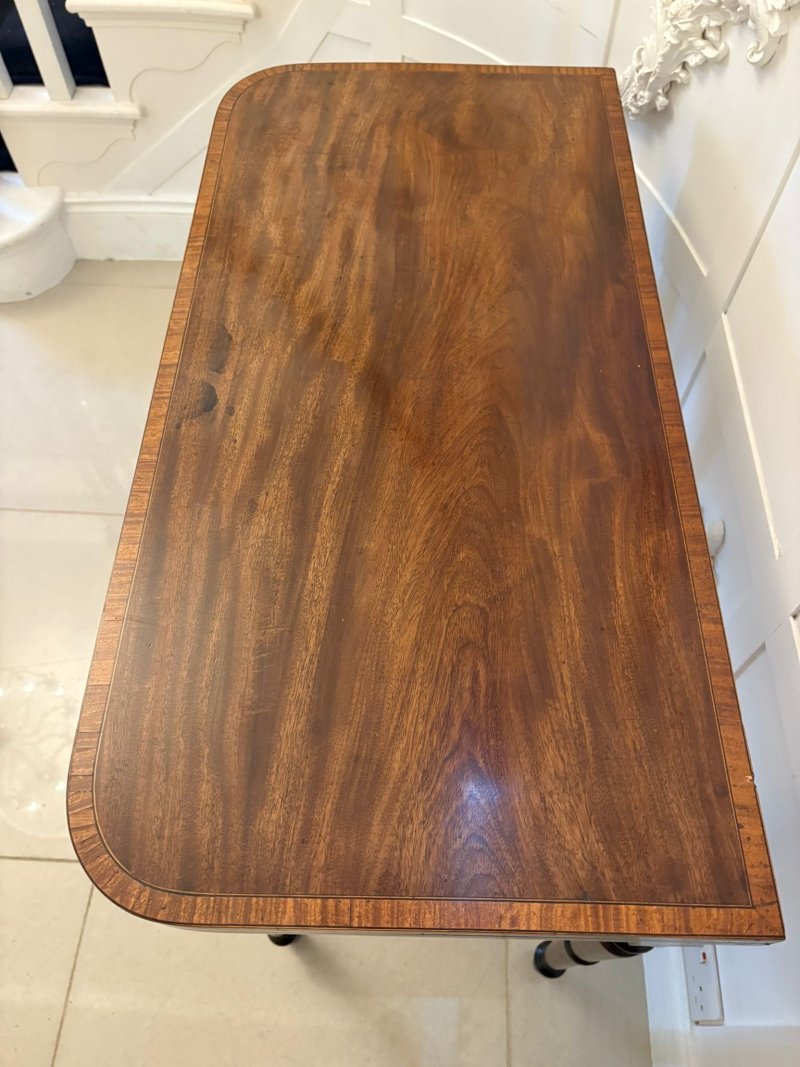 Antique Quality George III Mahogany Inlaid Card Table